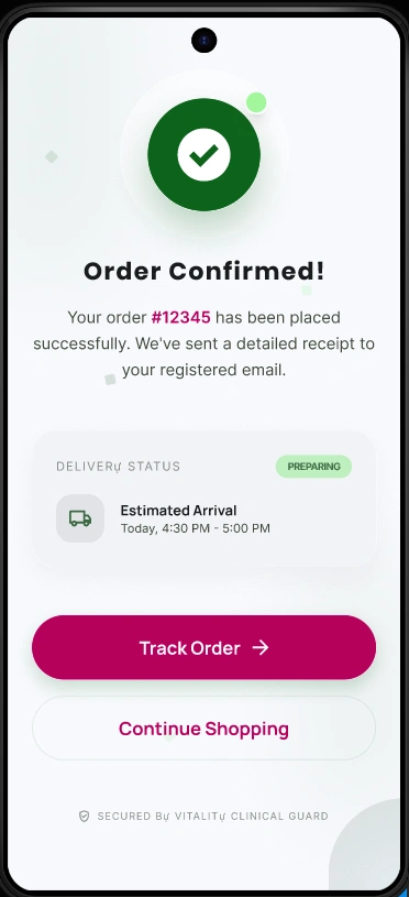 Vitality Care app screen