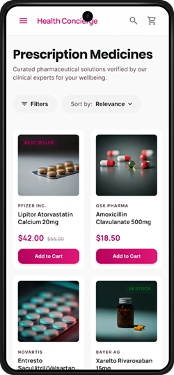 Vitality Care app screen